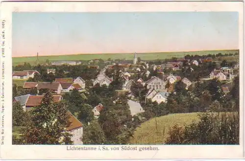 27268 Ak Lichtentanne i. Sa. von Südost gesehen 1910