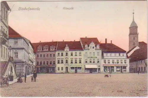 27223 Ak Bischofswerda Altmarkt 1910