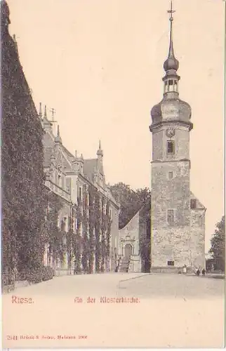 27219 Ak Riesa An der Klosterkirche 1911