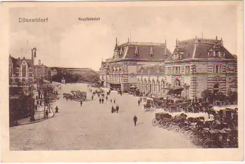 27213 Ak Düsseldorf Hauptbahnhof 1916