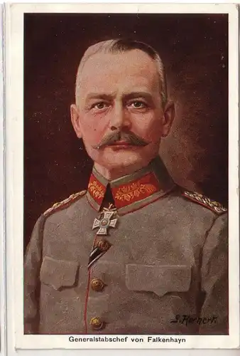 27193 Ak Chef d'état-major de Falkenhayn Première Guerre mondiale vers 1915