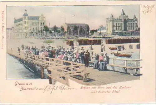 27159 Ak Salutation de Zinnowitz Schwabes Hotel vers 1900