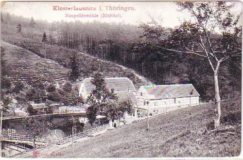 27137 Ak Klosterlausnitz à la porte. Naupoldsmühle vers 1910