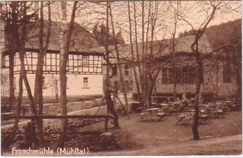 27131 Ak Froschmühle (Mühltal) Biergarten vers 1930