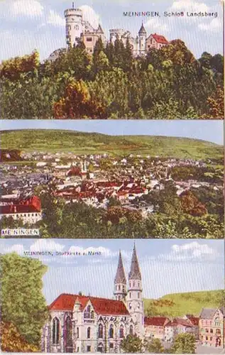 27117 Mehrbild Ak Meiningen Stadtkirche usw. um 1910