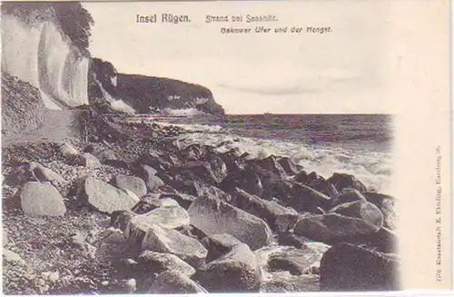 27113 Ak plage à l'île de Sassnitz Rügen vers 1910