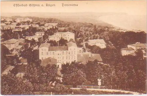 27112 Ak Ostseebad Göhren auf Rügen Panorama 1922