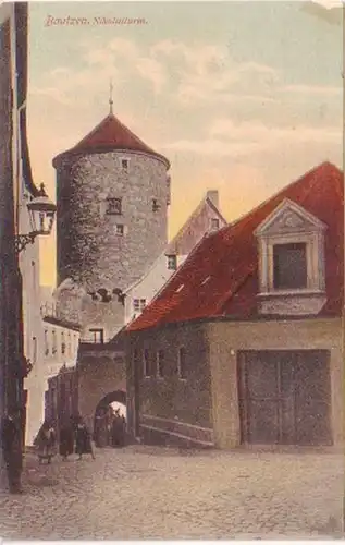 27105 Ak Bautzen Nikolaiturm 1911