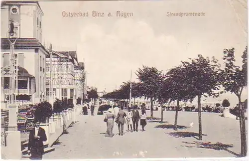 27104 Ak Balte balnéaire Binz sur Rügen Plage promenade 1913