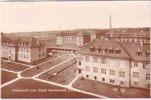 27098 Ak Teilansicht vStaatl. Krankenstift Zwickau 1927
