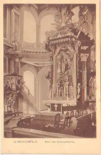27084 Ak Weissenfels Altar der Schlosskirche um 1930
