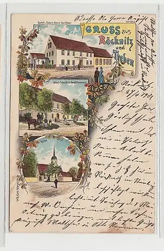 27079 Ak Lithographie Gruß aus Röcknitz & Treben 1901