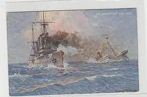 27074 Feldpost Ak S.M.S. "Emden" à la chasse 1915