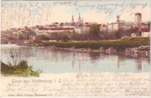 27036 Ak Gruss aus Waldenburg i.S. 1902