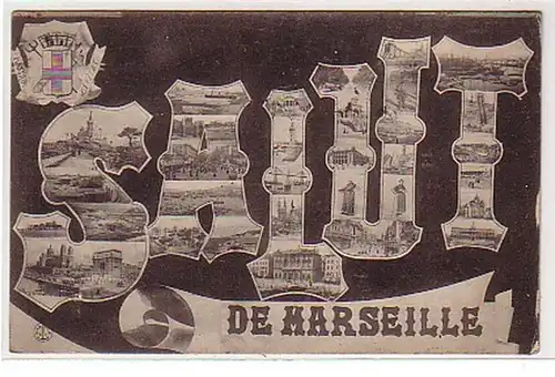 27021 Ak Salut de Marseille 1908