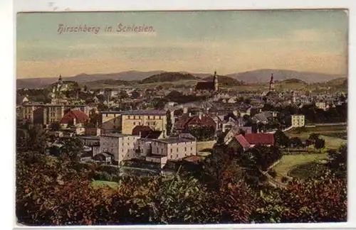 27014 Ak Hirschberg in Schlesien Totalansicht um 1920