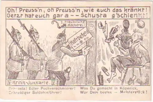 27003 Reim Ak Militär Humor Preussen um 1910
