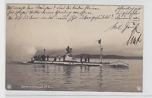 26995 Photo Ak sous-marin U 1, 1914