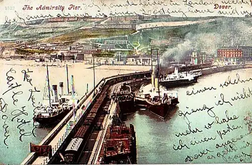 26994 Ak Dover the Admiralty Pier mit Schiffen 1907