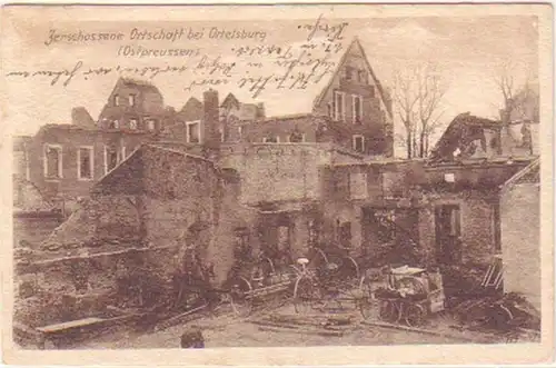 26986 Feldpost Ak bei Ortelsburg in Est Prusse 1916