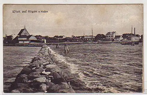 26976 Ak Wiek auf Rügen Hafen 1921