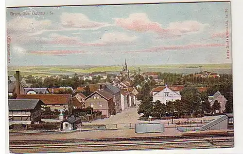 26971 Ak Gruß aus Ostrau in Sachsen Totalansicht 1909