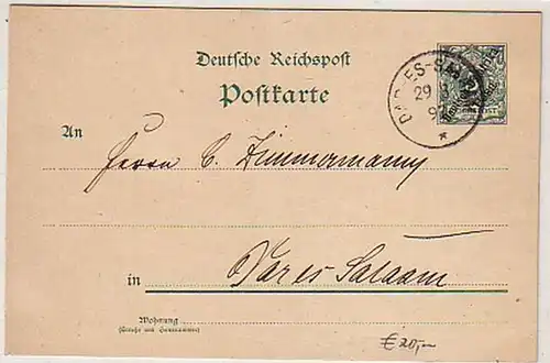 26891 Ganzsache Daressalam Deutsch Ostafrika 1897