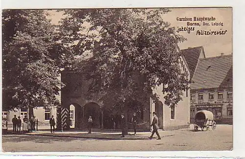 26884 Ak Borna Bez. Leipzig Garnison Hauptwache um 1910