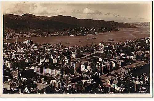 26883 Ak Bergen en Norvège Totelansicht 1930