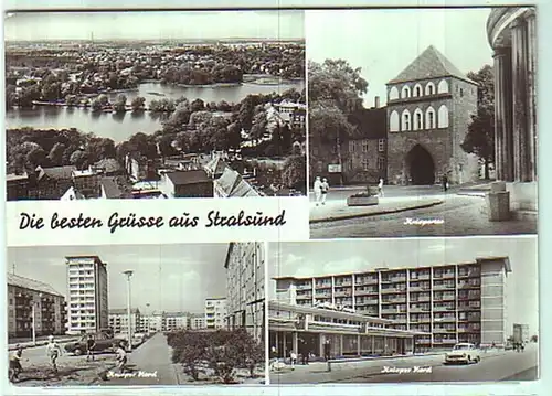 26881 Multi-image Ak Meilleurs salutations de Stralsund 1976