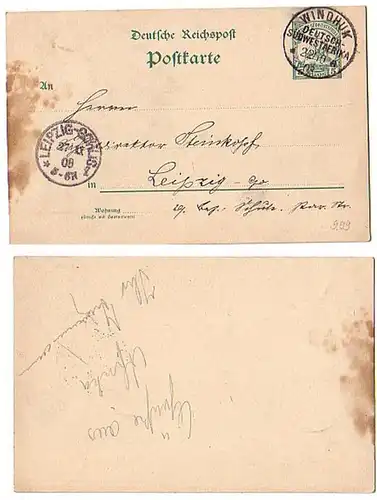 26865 Ganzsache Deutsch Südwestafrika Windhuk 1908