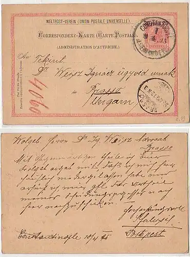 26853 GS Autriche Post Turquie Constantinopel 1905