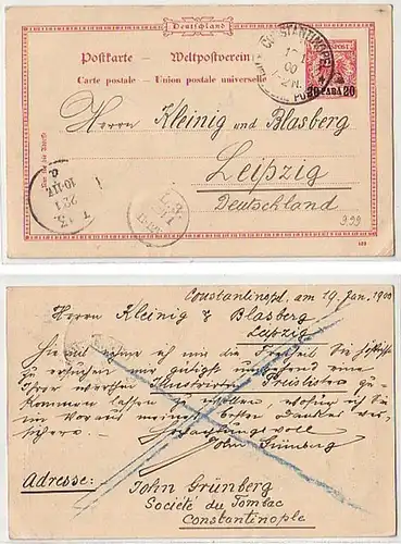 26846 Ganzsache Deutsche Post Türkei Constantinopel1900