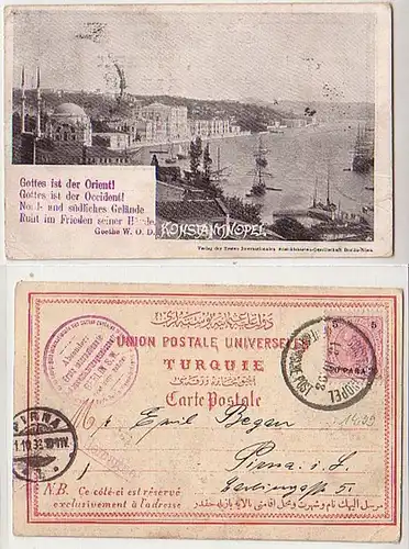 26837 Ak Autriche Post Turquie Constantinople1898