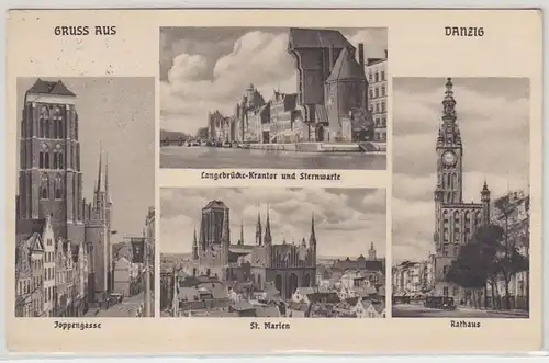 26824 Multi-image Ak Gruss de Gdansk Joppengasse, etc. 1936