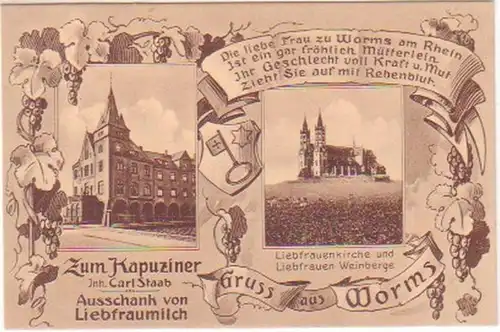 26812 Mehrbild Ak Gruss aus Worms um 1930