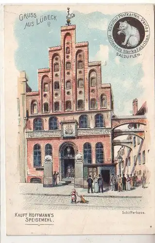 26782 Publicité Ak Salutation de Lübeck Schifferhaus vers 1900