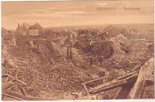 26750 Ak Givenchy Dorfstraße 1. Weltkrieg um 1915
