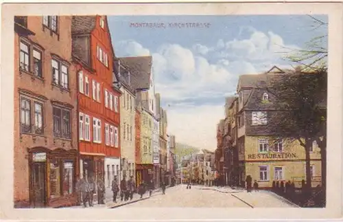 26714 Ak Montabaur Kirchstraße Restauration um 1925