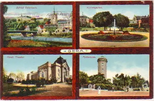 26713 Mehrbild Feldpost Ak Gera Ferberturm usw. 1915