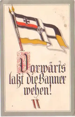 26695 Feldpost Ak "Vorwärts laßt die Banner wehen!"1915