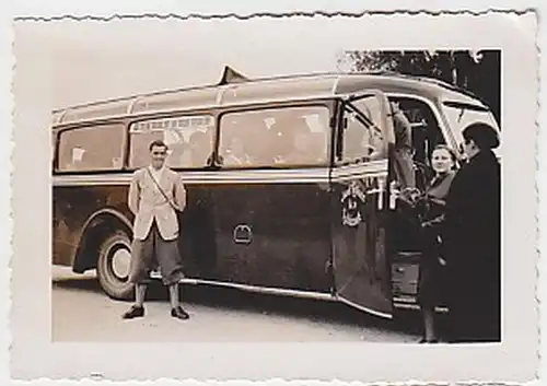 26653 Foto Oldtimer Bus Joseph Löhner Lechbruck um 1930