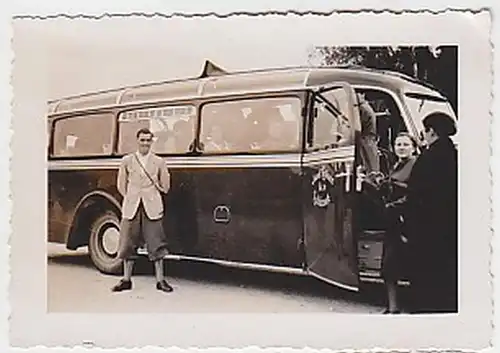 26653 Photo Oldtimer Bus Joseph Lohner Lechbruck vers 1930