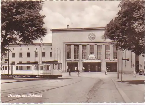 26616 Ak Dessau Am Bahnhof 1959