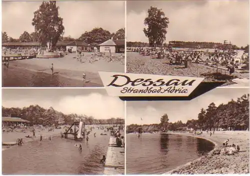 26613 Mehrbild-Ak Dessau Strandbad Adria 1967