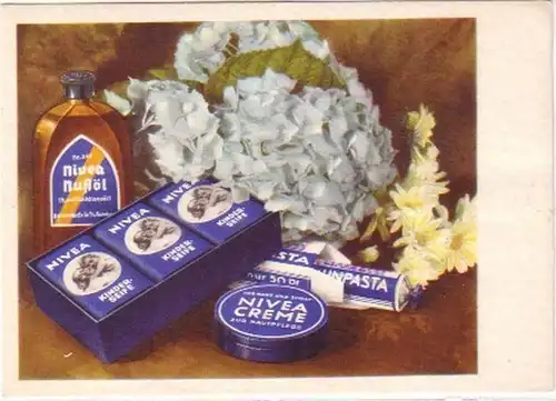 26586 Reklame Ak Nivea Kosmetik Produkte um 1940