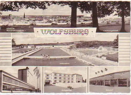 26582 Mehrbild Ak Volkswagenstadt Wolfsburg 1963