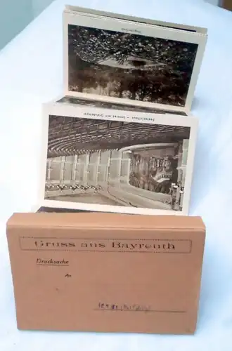 265667 Cartes Leporello Lettre Salutation de Bayreuth 12 Vues de la ville vers 1925