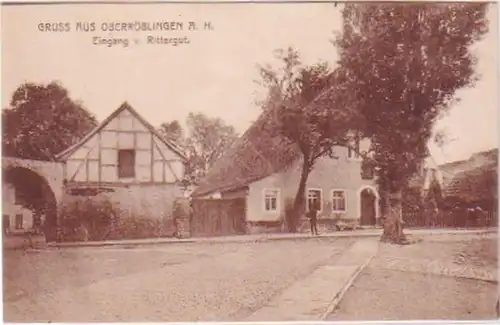 26539 Ak Gruss de Hautes Röblingen Entrée chevaliergut 1937