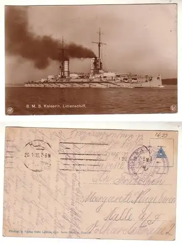 26524 Unterseeboot Abteilung Ak S.M.S. Linienschiff Kaiserin 1918